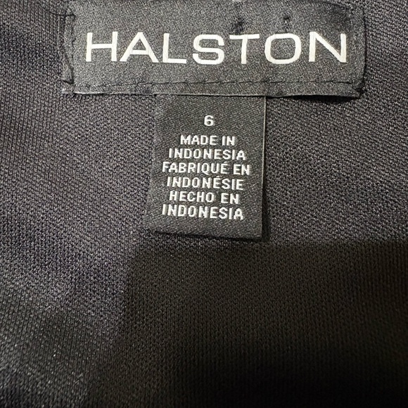 Halston Heritage Black Midi Sheath Dress with Pink Floral Detail NWOT SIZE 6 - Picture 4 of 8